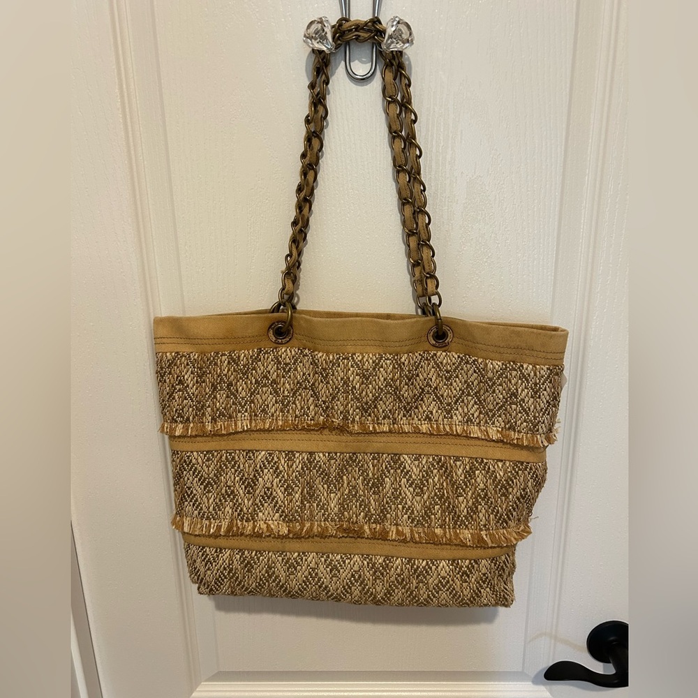 Jessica Simpson Tan and Brown Tote Bag